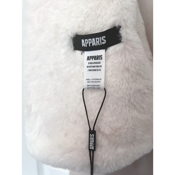 Apparis Bambi Faux Fur Scarf Ivory, Size OSFA - Picture 2 of 3